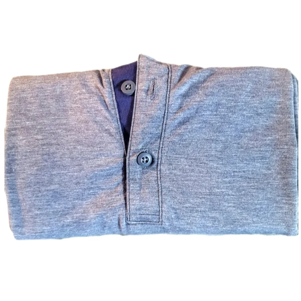 Lululemon // Men's Evolution Short Sleeve Polo / Heathered Fog Horn / L - Picture 5 of 6